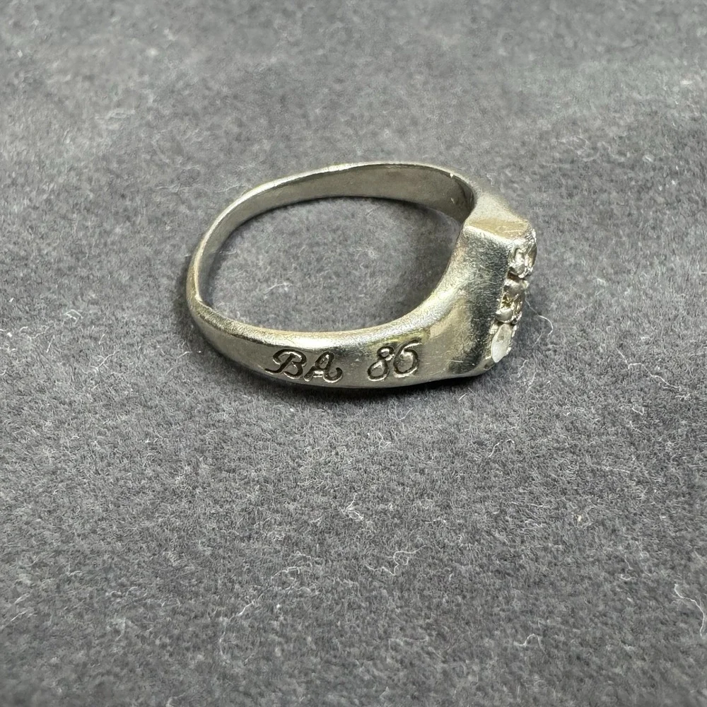 Solid 10k White Gold Nursing School Graduation Ring 1986 Marked 10K 2.6 Grams